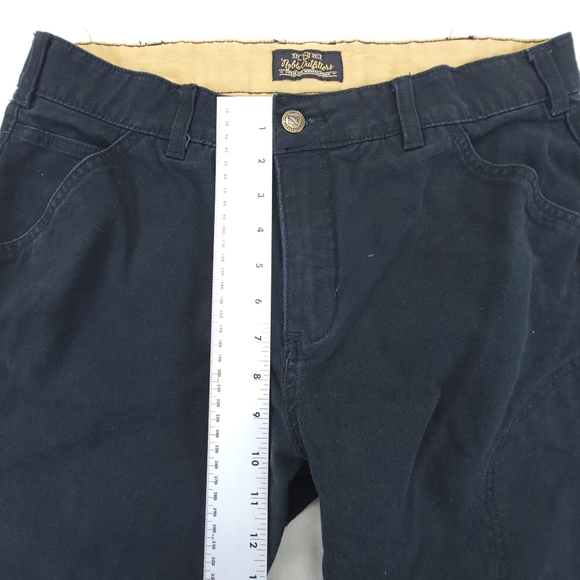 Noble Outfitters Pants Women's Black Cargo Jean Straight Leg Raw Hem Size 14 - Picture 8 of 12